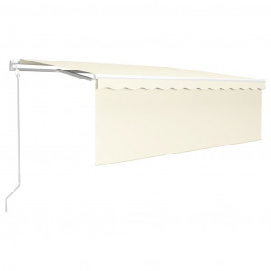 Toldo automático retráctil con persiana color crema 4x3 m H