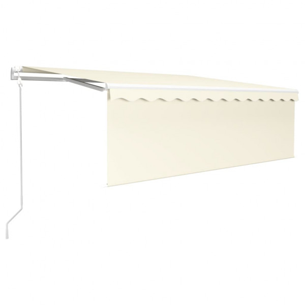Toldo automático retráctil con persiana color crema 4x3 m M 2