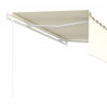 Toldo retrátil automático com estore 4x3 m cor creme 3