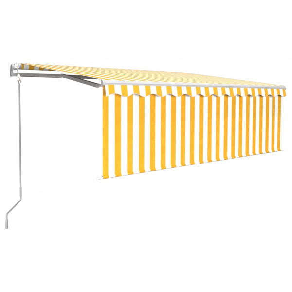 Toldo automático retráctil con persiana amarillo blanco 4x3 m M 2