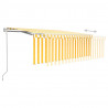 Toldo automático retráctil con persiana amarillo blanco 4x3 m 5