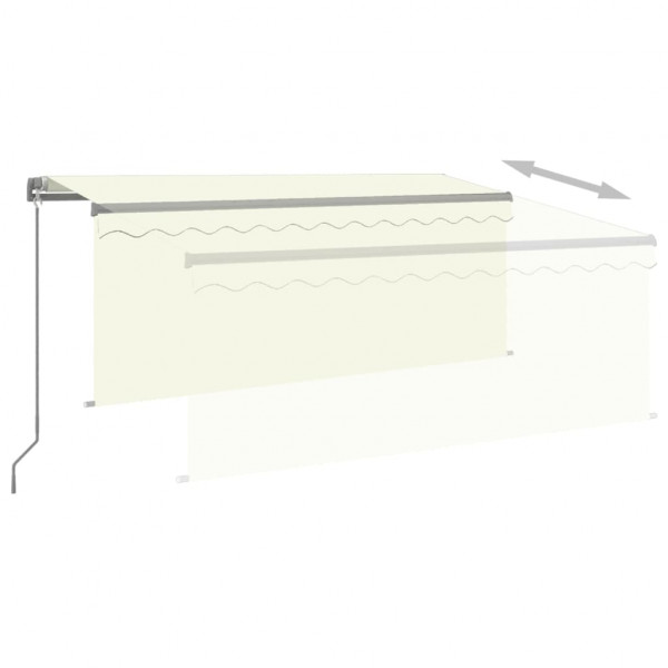 Toldo retrátil manual com estore/LED 3x2.5 m cor creme M 4