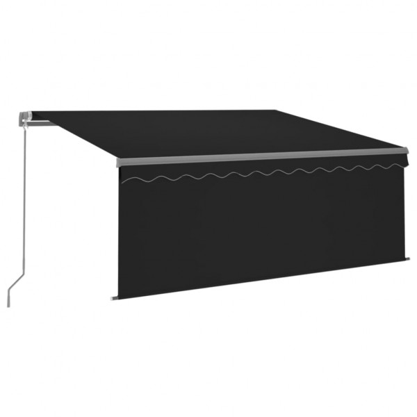 Toldo manual retráctil con persiana y LED antracita 3x2.5 m M 2