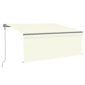 Toldo automático retráctil con persiana color crema 3x2.5m H
