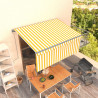 Toldo retrátil automático com estore 3x2.5 m amarelo e branco 1