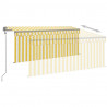 Toldo retrátil automático com estore 3x2.5 m amarelo e branco 4
