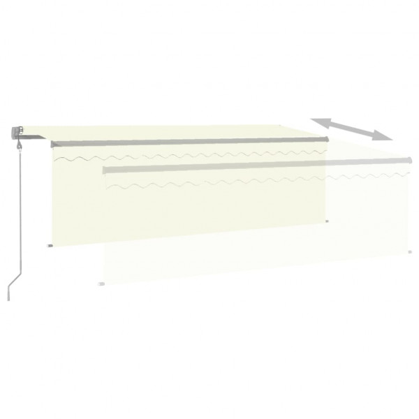 Toldo retrátil automático com estore 4x3 m cor creme M 4