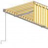 Toldo automático retráctil con persiana amarillo blanco 4x3 m 5