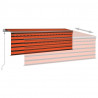 Toldo automático retráctil con persiana 4x3 m naranja y marrón 4