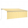 Toldo automático persiana LED sensor de viento amarillo 4x3m 2