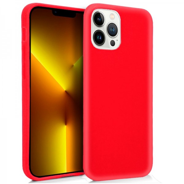 Funda COOL Silicona para iPhone 13 Pro Max (Rojo) D