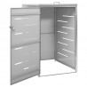 Cobertizo contenedor basura individual acero inox 69x77.5x115cm 4