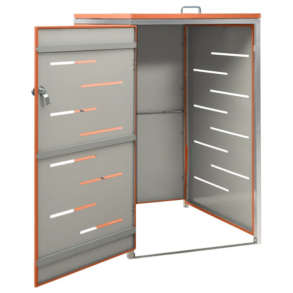 Cobertizo contenedor basura individual acero inox 69x77.5x115cm M 4