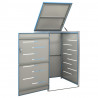 Cobertizo contenedor basura individual acero inox 69x77.5x115cm 3