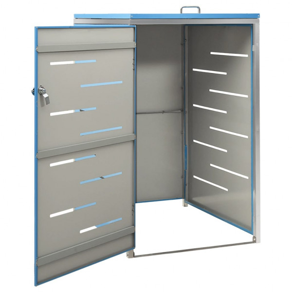 Cobertizo contenedor basura individual acero inox 69x77.5x115cm M 4
