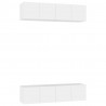 Muebles para TV 4 uds aglomerado blanco 60x30x30 cm 2