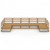 Muebles de jardín 7 piezas madera maciza de pino 2