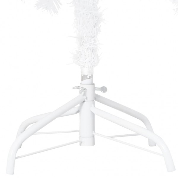 Árbol de Navidad preiluminado con luces y bolas blanco 120 cm M 4