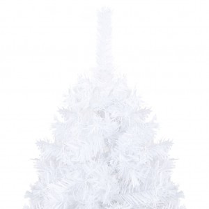 Árvore Natal artificial pré-iluminada c/ bolas 150cm PVC branco H