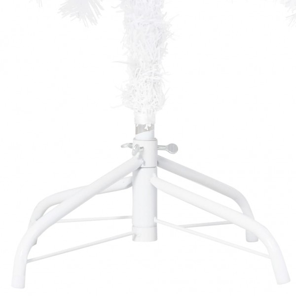 Árvore Natal artificial pré-iluminada c/ bolas 150cm PVC branco M 4