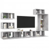 Juego de mueble para TV de 8 piezas aglomerado gris hormigón 3