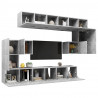 Set de muebles de salón 10 pzas madera ingeniería gris hormigón 3