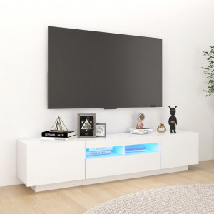 Mueble para TV con luces LED blanco 180x35x40 cm H