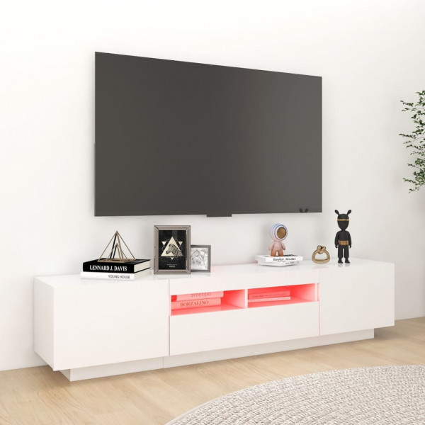 Mueble para TV con luces LED blanco 180x35x40 cm M 3