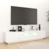 Móvel de TV com luzes LED 180x35x40 cm branco 4