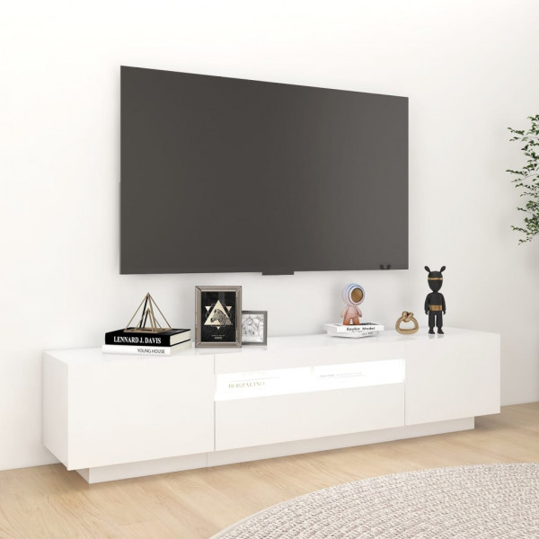 Móvel de TV com luzes LED 180x35x40 cm branco M 5