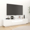 Móvel de TV com luzes LED 180x35x40 cm branco 5