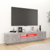 Mueble para TV con luces LED gris hormigón 180x35x40 cm 4