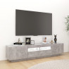 Mueble para TV con luces LED gris hormigón 180x35x40 cm 5