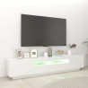 Mueble para TV con luces LED blanco 200x35x40 cm 4