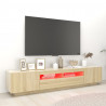 Armario TV con luces LED color roble Sonoma 200x35x40 cm 5