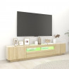 Armario TV con luces LED color roble Sonoma 200x35x40 cm 6