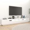 Mueble para TV con luces LED blanco 260x35x40 cm 3