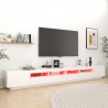 Mueble para TV con luces LED blanco 300x35x40 cm 4