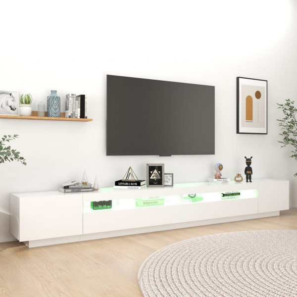 Mueble para TV con luces LED blanco 300x35x40 cm M 5