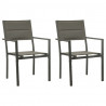 Cadeiras de jardim 2 pcs textilene e aço cinzento/antracite 1