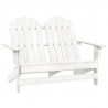 Otomana Adirondack de jardín 2 plazas madera de abeto blanco 1