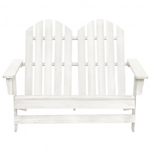 Otomana Adirondack de jardín 2 plazas madera de abeto blanco H