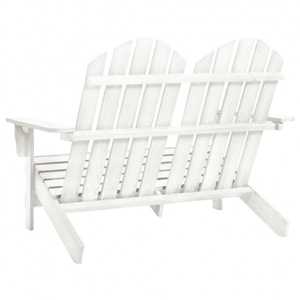 Otomana Adirondack de jardín 2 plazas madera de abeto blanco M 4