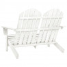 Otomana Adirondack de jardín 2 plazas madera de abeto blanco 4