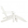 Cadeira de jardim & otomano Adirondack 2 lugares abeto branco 3