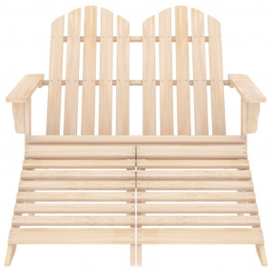 Otomana Adirondack de jardín 2 plazas madera de abeto H