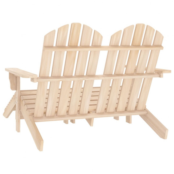 Cadeira de jardim e otomano Adirondack 2 lugares abeto M 4