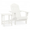 Cadeira de jardim Adirondack com mesa madeira de abeto branco 1