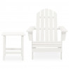Cadeira de jardim Adirondack com mesa madeira de abeto branco 2