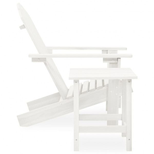Silla con otomana y mesa jardín Adirondack macizo abeto blanco M 3